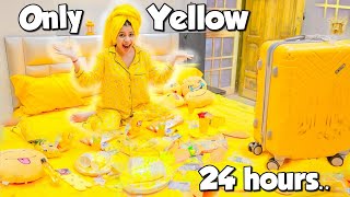 Using only *YELLOW* things for 24 Hours Challenge!