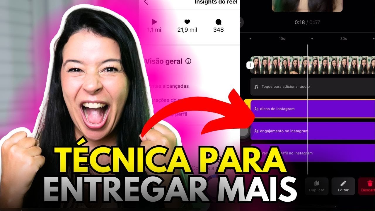 [TÉCNICA NOVA] Como OTIMIZAR O REELS para fazer O ALGORITMO do INSTAGRAM ENTREGAR MAIS O REELS?