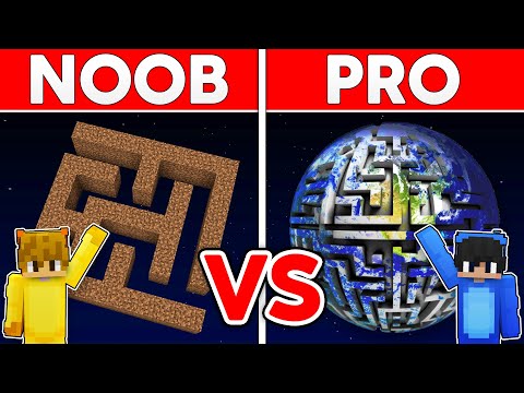 NOOB vs HACKER: I Cheated in a Planet Maze Build Challenge!