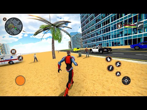 Flying Spider Super Hero - Vegas Crime City Battle