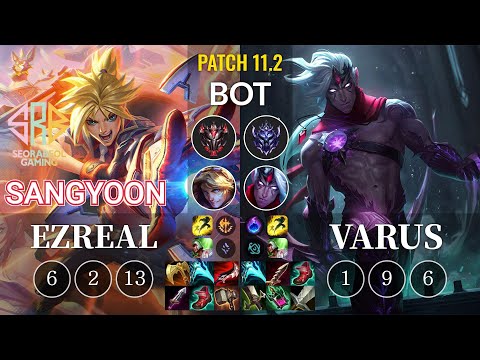 SRB Sangyoon Ezreal vs Varus Bot - KR Patch 11.2