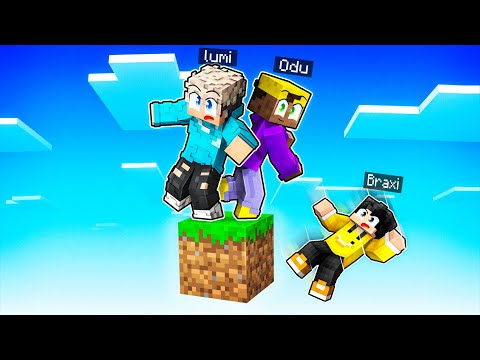 ZU DRITT auf EINEM EINZIGEN BLOCK Überleben! in Minecraft