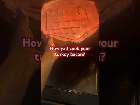 How to cook turkey bacon in the oven #howto #food #grilledmeat #food #turkey #foodie#bacon #question