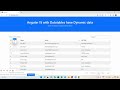 Angular 15 with Datatable having Dynamic data