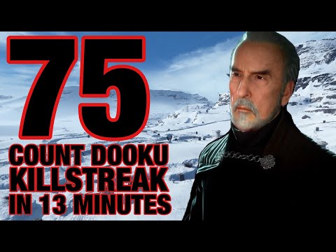 75 COUNT DOOKU KILLSTREAK/GAMEPLAY IN 13 MINUTES STAR WARS BATTLEFRONT 2
