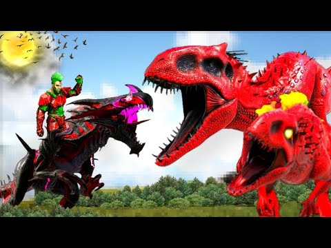 Levei Meu Reaper Para Upa e Acabei Encontrando Um Casal De Indominus Rex Fire ARK SURVIVAL EVOLVED