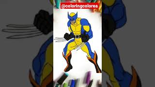 Wolverine Xmen coloring pages #shorts #dibujo #imagen #marvel #colorea #xmen