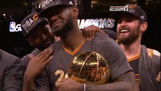 LeBron James in Tears After NBA Finals Victory