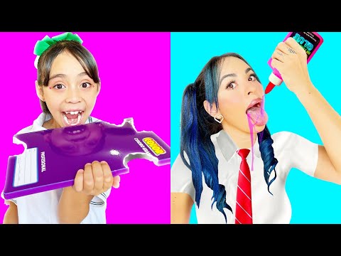 Edible School Supplies 📓🤤 Tricks to Troll Your Teacher and Friends | Karla Bustillos