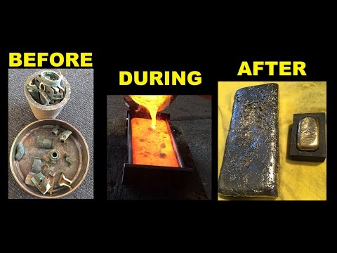 MELTING 70 YEAR OLD PIPES INTO A MASSIVE SILVER INGOT full pour