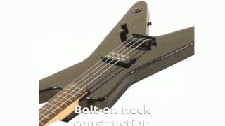 Video thumbnail for Dean ML Metalman 4-String Bass Guitar Black by mocasea