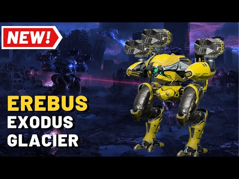 Erebus with Exodus and Glacier - War Robots Test Server gameplay