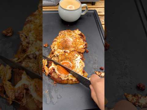 Chorizo and eggs on toast