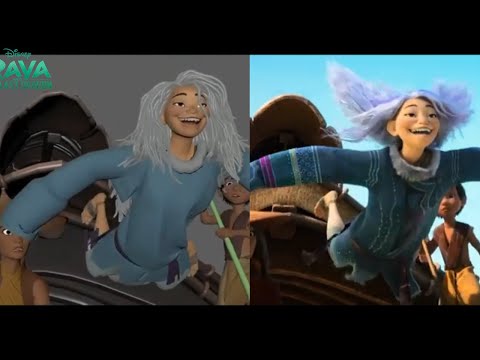 Sisu swimming Animation Process | Raya and the Last Dragon