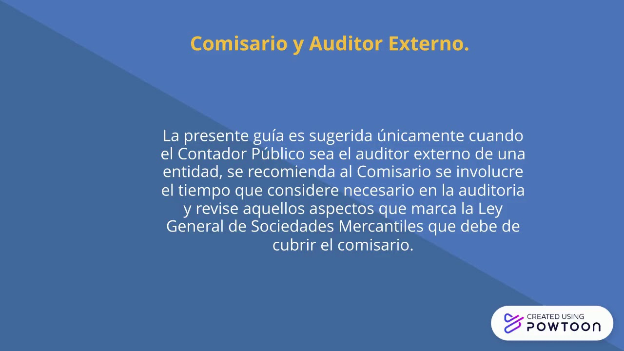 Guía para la emisión del informe de comisario.