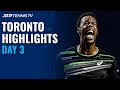 Monfils Back in Action; Tiafoe and Shapovalov Battle | Toronto 2021 Highlights Day 3