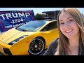 Taking A LAMBO To A MAGA Cafe