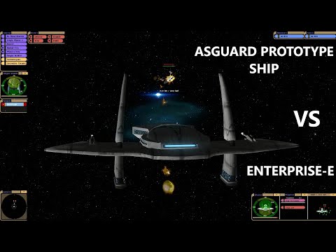 Star Trek VS Stargate Asguard Prototype Ship VS USS Enterprise E