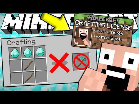 If You Couldn't CRAFT Without a CRAFTING LICENSE | Minecraft Video