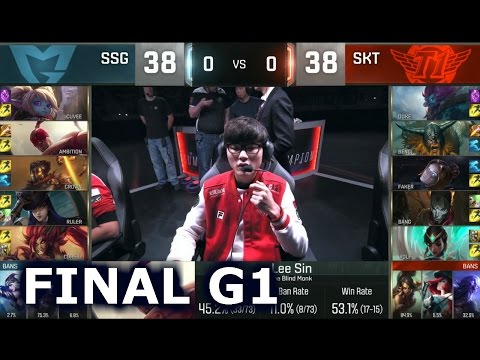 SKT vs SSG - Game 1 Grand Finals Worlds 2016 | LoL S6 World Championship Samsung vs SK Telecom T1 G1