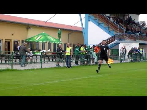 SK Aritma Praha - SK Jankov 3:1 (19.08.2017) - domácí pořadatel před fans Jankova