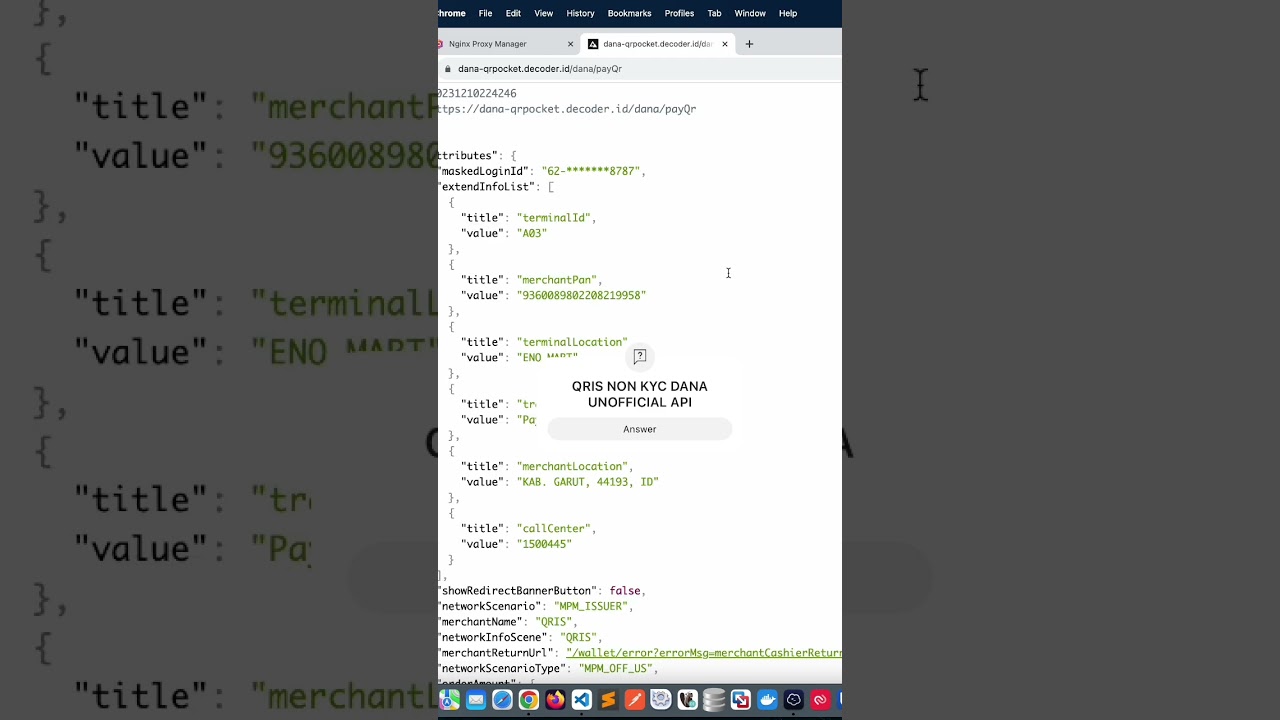 DEMO QRIS PAYMENT Unofficial DANA API #api #dana #ewallet #dompetdigital #mutasi #typescript #php