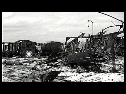 Bomb damage in Nuremberg, Germany; views of Nazi party rally grounds and destroye...HD Stock Footage