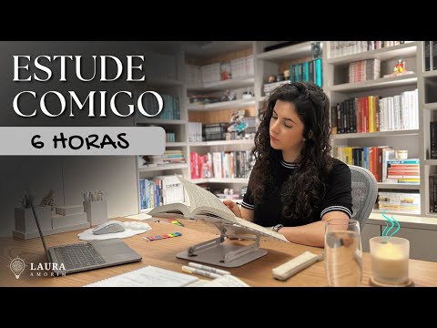 Estude comigo em TEMPO REAL (Especial 6 horas) #400 | Study with me | Laura Amorim