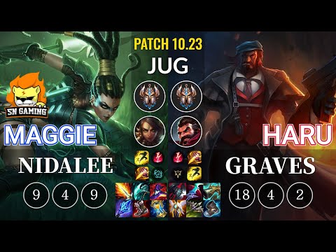 SN Maggie Nidalee vs Haru Graves Jungle - KR Patch 10.23