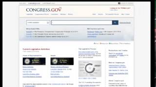 Finding Federal Legislative Bill Information Using Congress gov