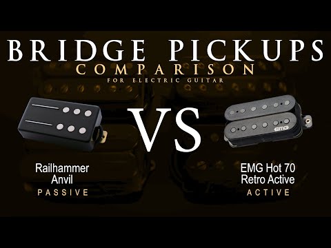Railhammer ANVIL vs EMG HOT 70 RETRO ACTIVE - Bridge Guitar Pickup Comparison Tone Demo