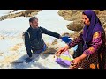Into the Snowy Mountains ❄️🌿 | Gathering Wild Herbs & Family Moments by the River