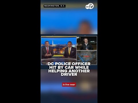 DC officer hit by speeding car while trying to help another driver