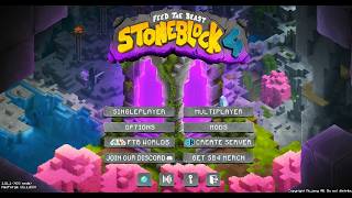 StoneBlock4を遊びます。MinecraftのModPackです。