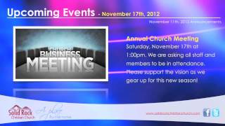 11-11-12 Final Announcements