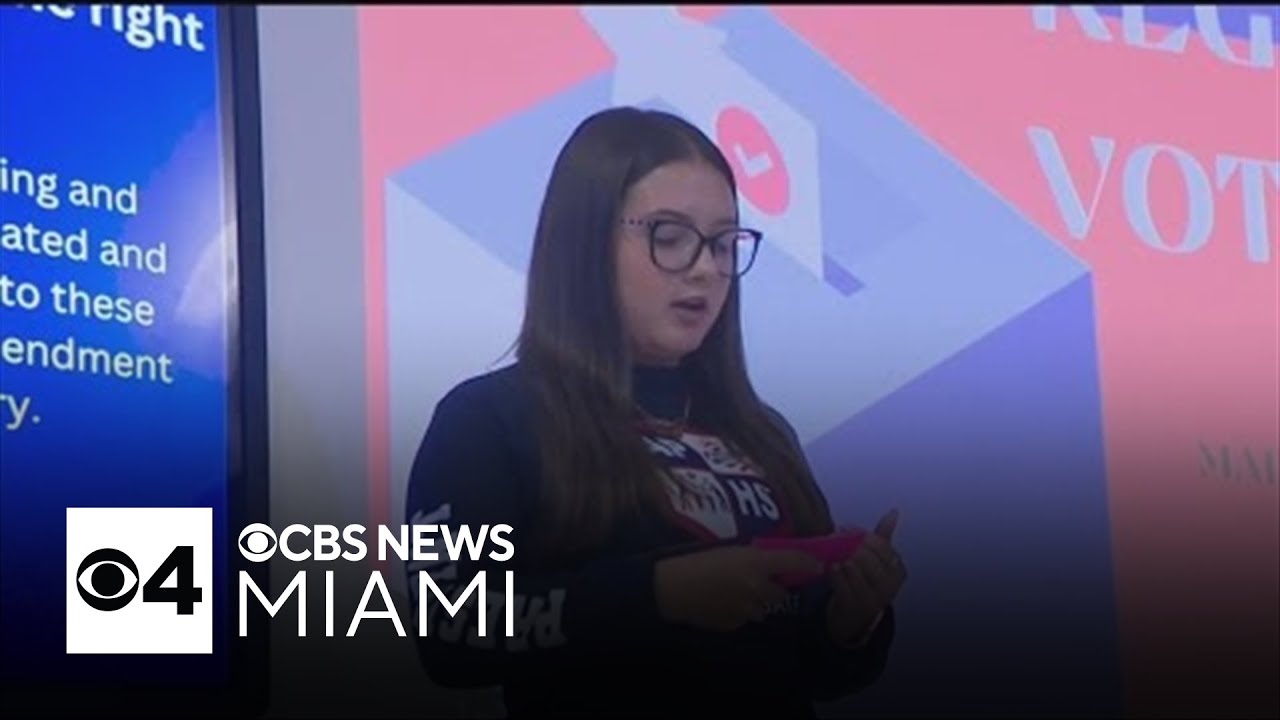 A young Floridian votes for the first time and prepares her classmates to do the same