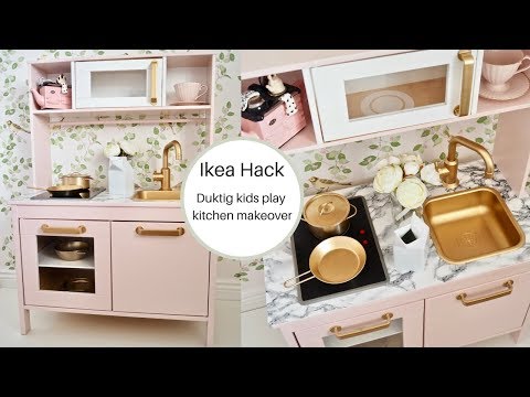 Part of a video titled How to hack an Ikea kids kitchen | Ikea DUKTIG Hack - YouTube
