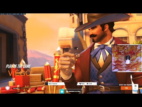 GALE TOP 100 CASSIDY GAMEPLAY - POTG! OVERWATCH 2 TOP 500 SEASON 2