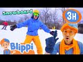 Blippi Learns To Snowboard 3 Hours Of Snow Stories For Kids