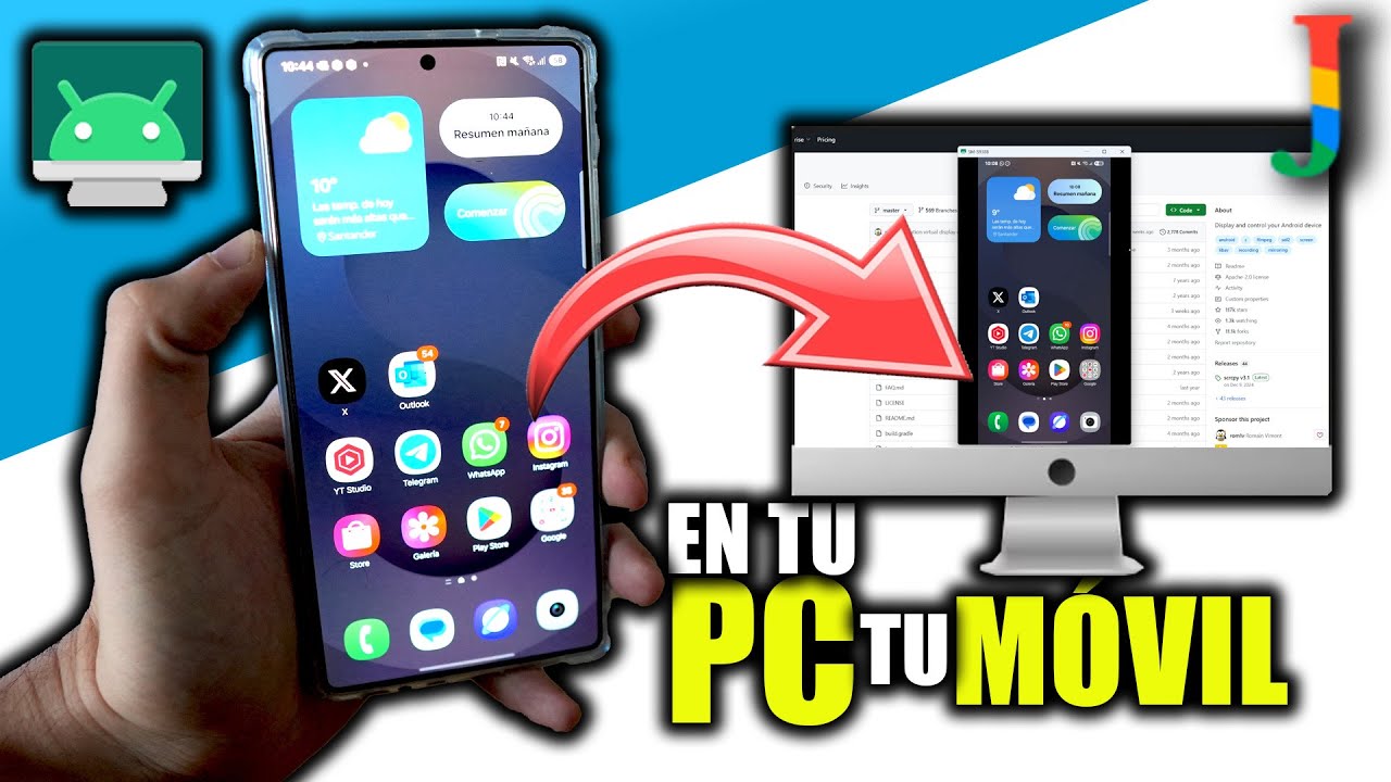 Controla tu MÓVIL Android desde tu PC GRATIS y SIN LAG 🔥 | scrcpy al máximo