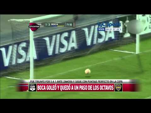Boca 5 - Zamora 1 Resumen del Partido / Copa Libertadores 2015
