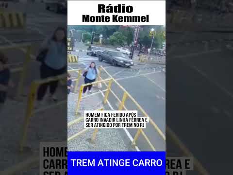 TREM SE CHOCA COM CARRO DE PASSEIO  NA CIDADE DE  PARAIBA DO SUL,  CIDADE DO RIO DE JANEIRO.