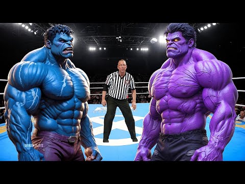 BLUE HULK VS PURPLE HULK - EPIC BATTLE