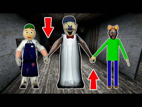 Granny vs Baldi vs Ice Scream - funny horror school animation (1-5 part. all series in a row)