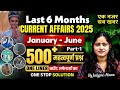 जनवरी जून करंट अफेयर्स 2025 Part 1 6 Months Current Affairs 20