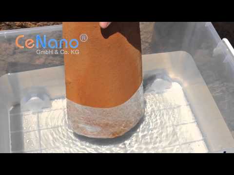 Test CeNano Portol Steinversiegelung - Test Nanoversiegelung für mineralische Materialien