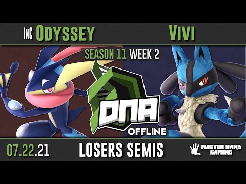 DNA [OFFLINE] S11:W2 - InC | Odyssey (Greninja) Vs. Vivi (Lucario) - L Semifinals