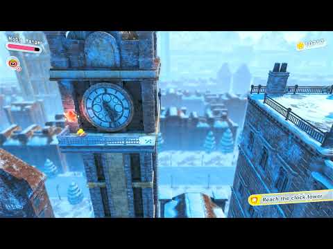 Reach the clock tower, Northeast Frost Street | Kirby and the Forgotten Land