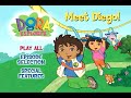 Opening To Dora The Explorer Meet Diego 2003 DVD Main Menu Option