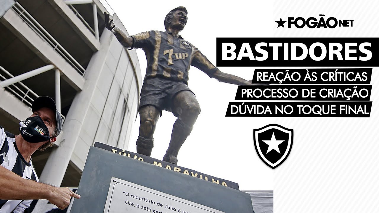 Críticas, processo de criação e dúvida no toque final: artista conta bastidores da estátua do Botafogo a Túlio Maravilha